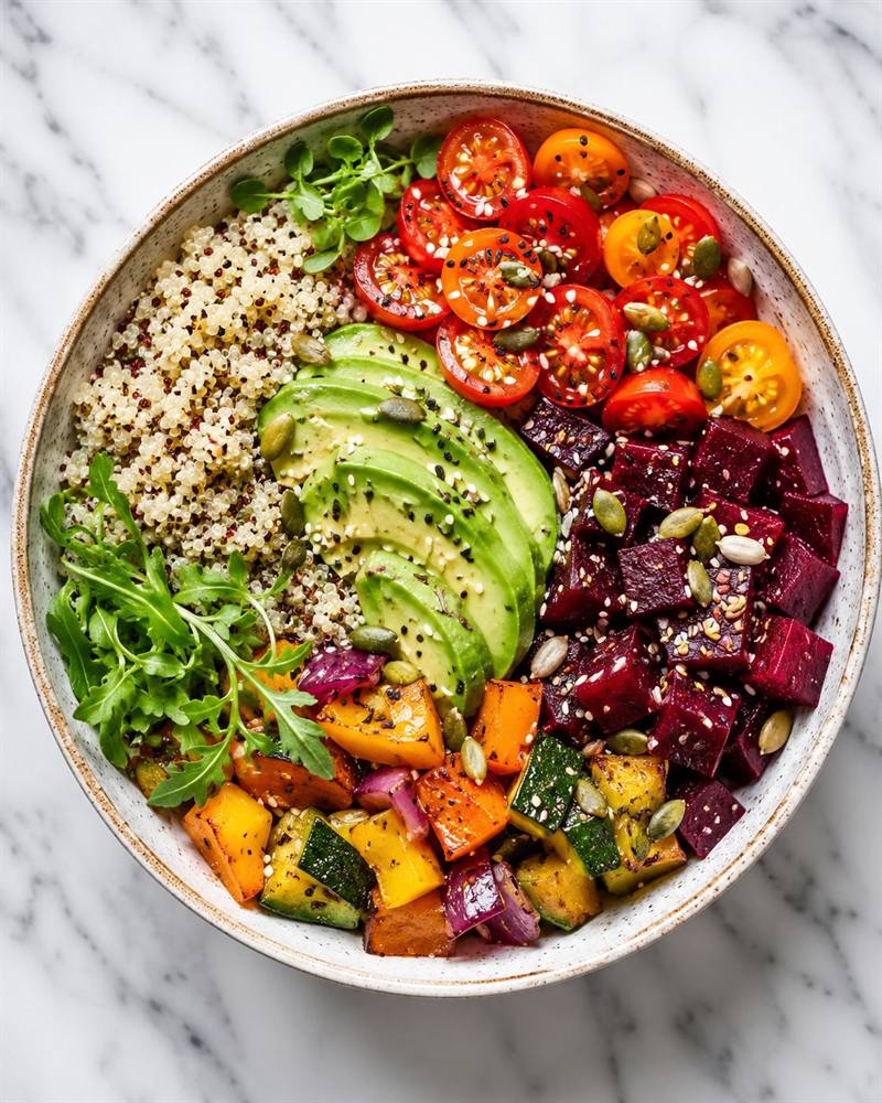 Bowl de quinoa com vegetais