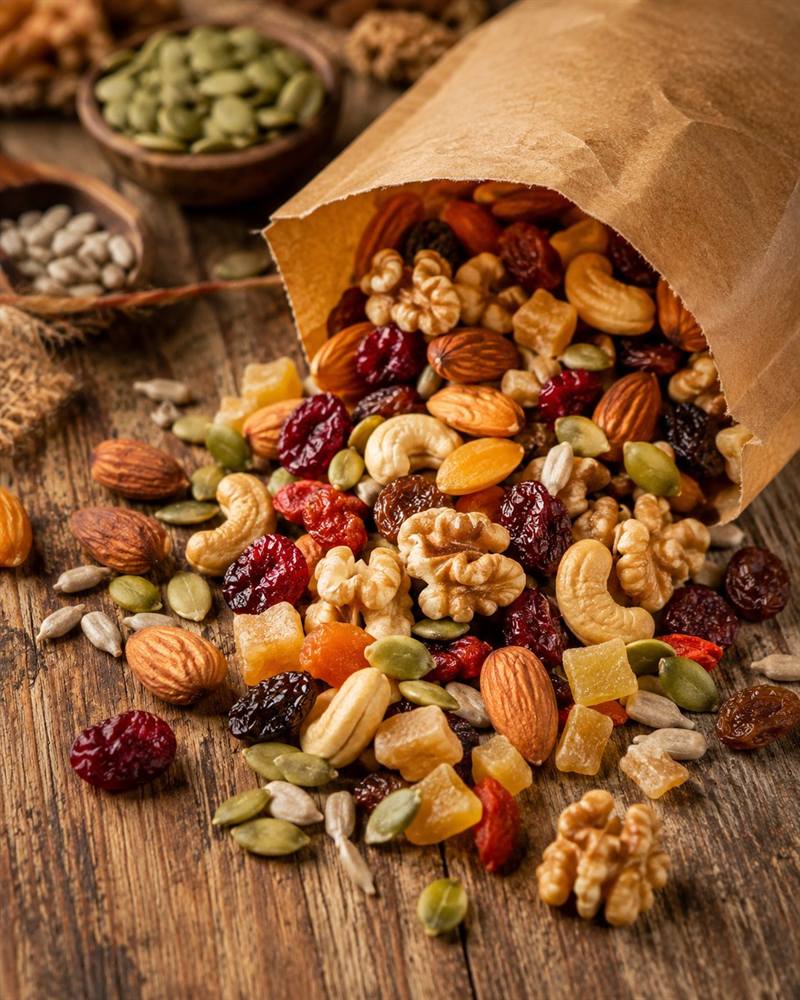 Trail mix natural pré-treino